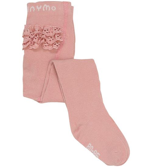 Se Minymo Minymo StrÃ¸mpebukser m. Blonder - Rose Cloud ved KidsWorld