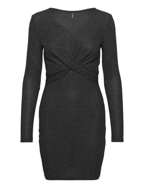 ONLY Onlqueen L/S V-Neck Glitter Dress Jrs ONLY Black