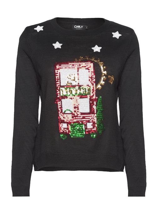 ONLY Onlxmas Sequins Bus Ls O-Neck Ex Knt ONLY Black