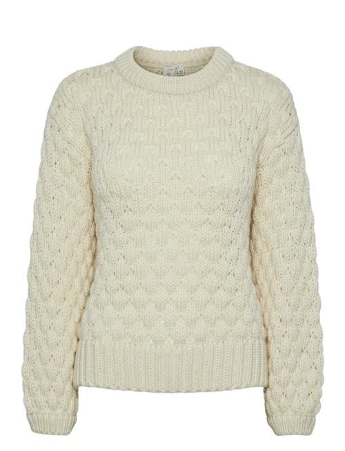 YAS Yasbubba Ls Knit Pullover S. Noos YAS Beige