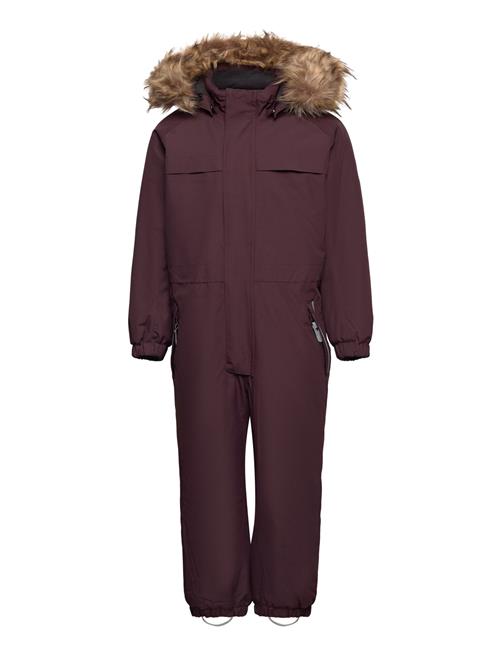 Color Kids Coverall W. Fake Fur Color Kids Burgundy