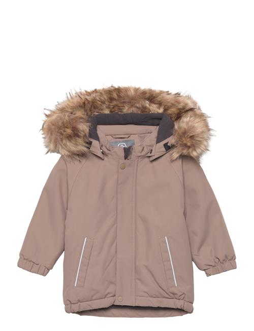 Parka W. Fake Fur Color Kids Beige