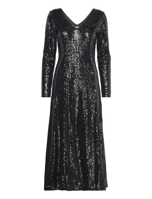 Slfalaia Ls Midi Sequins Dress B Selected Black