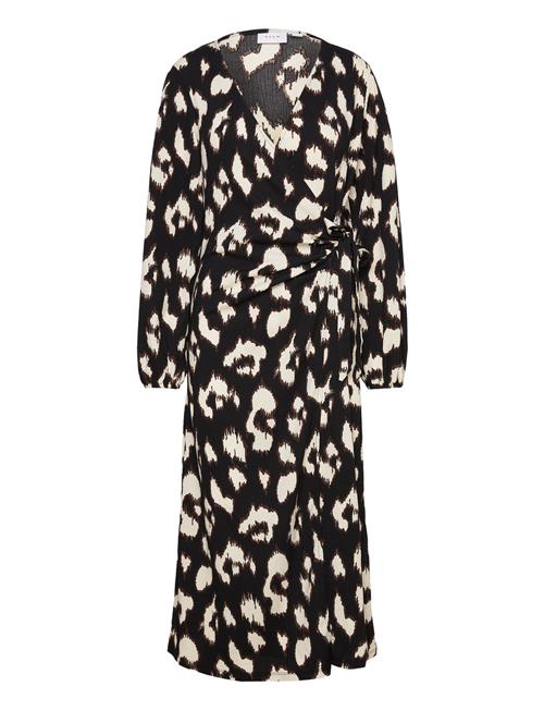 Vila Vipeffi Perry L/S Wrap Midi Dress/Su Vila Black