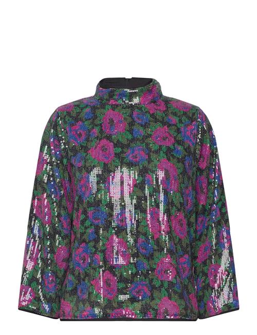 Se YAS Yaslivo 3/4 Sequin Top S. YAS Patterned ved Booztlet