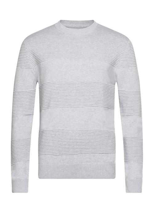 Tom Tailor Structure Stripe Crewneck Knit Tom Tailor Grey