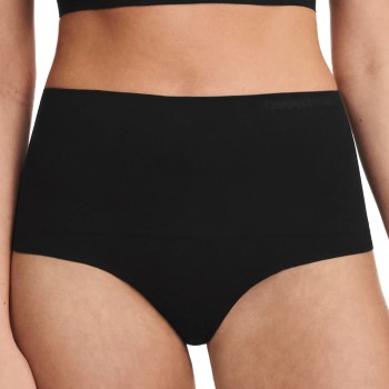 Chantelle Trusser Smooth Comfort High Waisted Thong Sort Large Dame