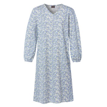 Trofé Trofe Pretty Long Sleeve Dress Blå Mønster bomuld Medium Dame