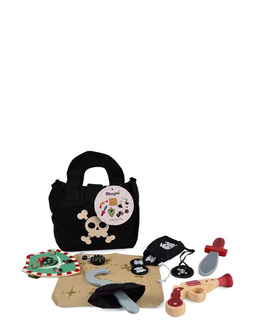 Se Magni Toys Pirate Kit In A Bag With 8 Pcs., Wood Magni Toys Patterned ved Booztlet