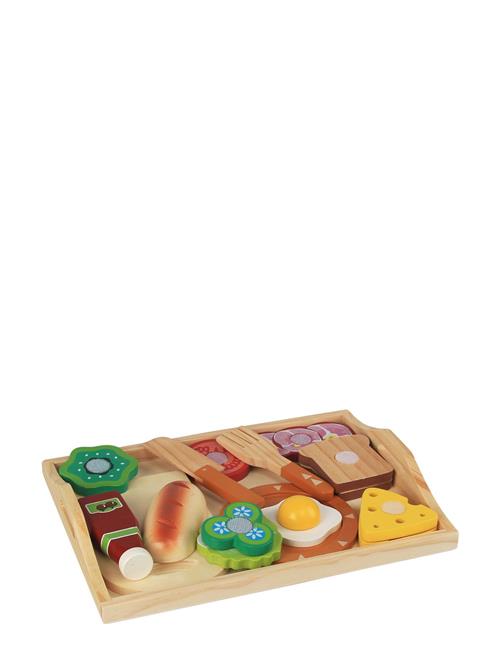 Se Magni Toys Breakfast Tray With Accessories Magni Toys Patterned ved Booztlet