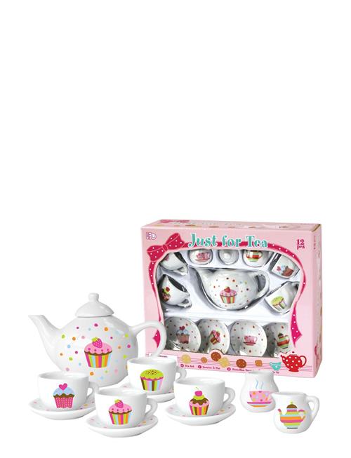 Se Magni Toys Tea Set "Cupcake" In Porcelain, 12 Pcs. Magni Toys Patterned ved Booztlet