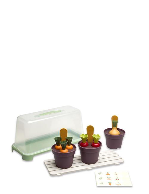 Se Dantoy Green Garden Small Greenhouse Set 18 Pcs Dantoy Patterned ved Booztlet