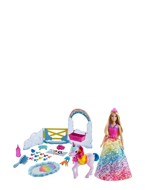 Dreamtopia Doll And Unicorn Barbie Patterned