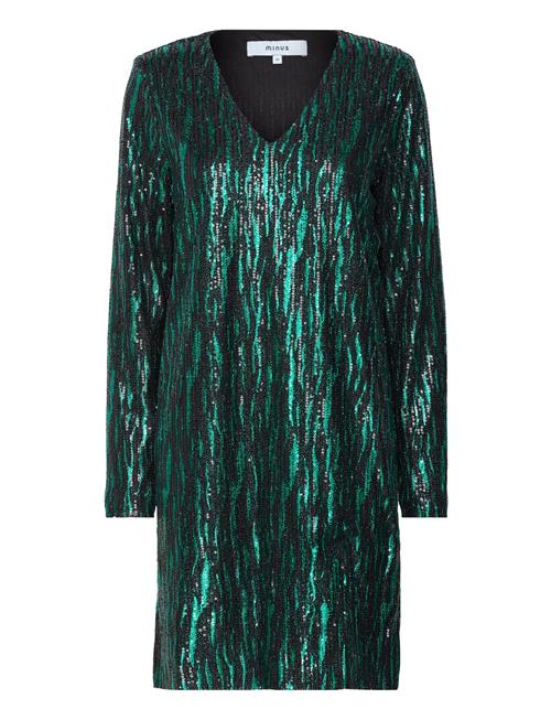 Minus Caia V-Neck Short Glitter Dress Minus Green