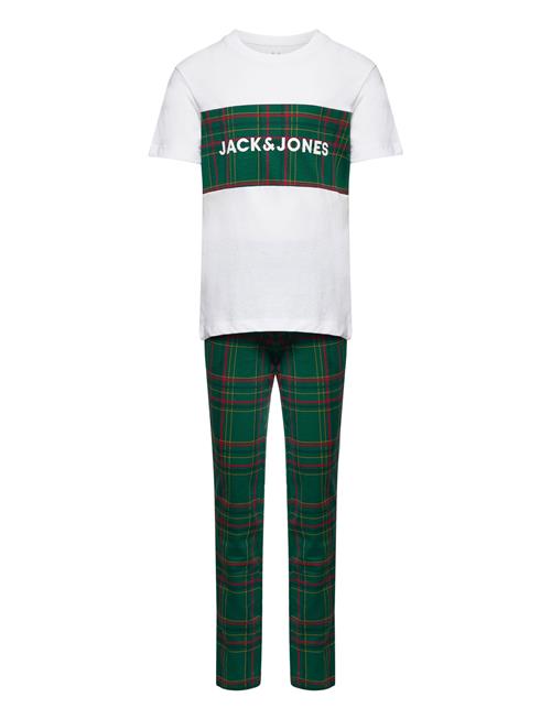 Jack & Jones Jacjj Checked Ss Tee And Pants Set Jnr Jack & J S Green