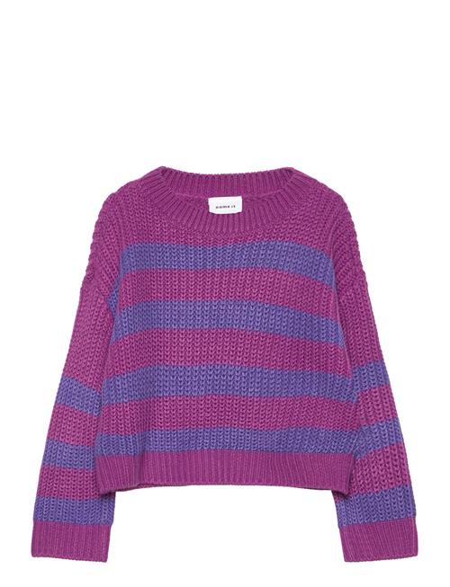 name it Nmfriony Ls Boxy Short Knit Pb Name It Purple