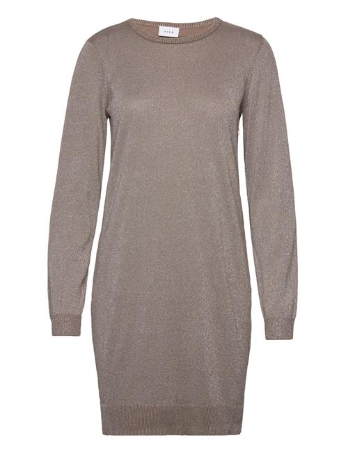 Vila Visanja L/S Glitter Knit Dress /B Vila Beige