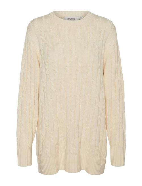 Vero Moda Vmmathilde Cable Long Knit Jumper D2 Vero Moda Beige