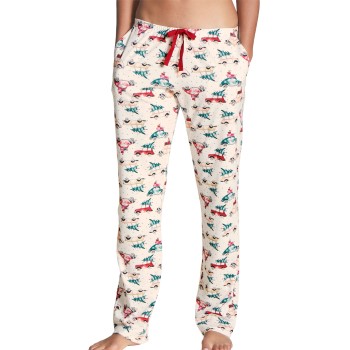 Calida Favourites Holidays Pants Christmas Edition Hvid Mønster bomuld Large