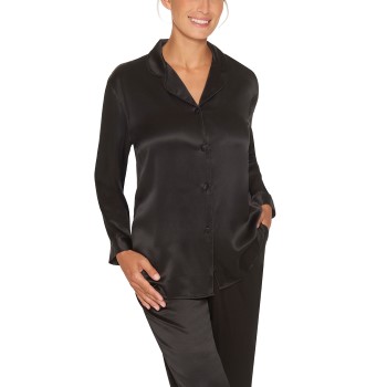 Lady Avenue Pure Silk Basic Pyjamas Sort silke Medium Dame