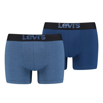 Levis 2P Men Optical Illussion Boxer Brief Marine/Blå bomuld Large Herre