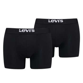 Levis 2P Men Solid Basic Boxer Brief Sort bomuld Medium Herre