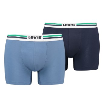 Levis 2P Men Sportswear Logo Boxer Brief Marine/Blå bomuld Medium Herre