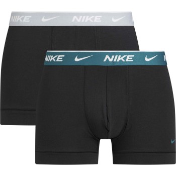 Nike 2P Everyday Cotton Stretch Trunk Sort/Grå bomuld Large Herre