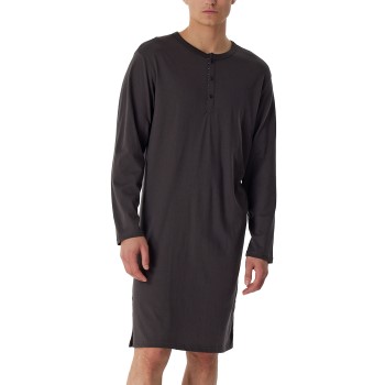 Schiesser Comfort Nightwear Men Nightdress Antracit bomuld 48 Herre