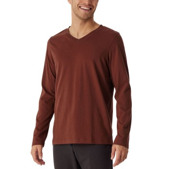 Se Schiesser Mix Plus Relax Long Sleeve Sweatshirt Vinrød  bomuld 56 Herre ved Timarco