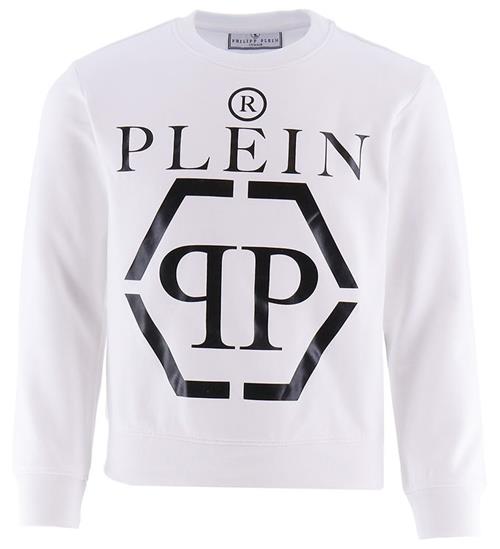 Se Philipp Plein Philipp Plein Sweatshirt - Hvid m. Sort ved KidsWorld