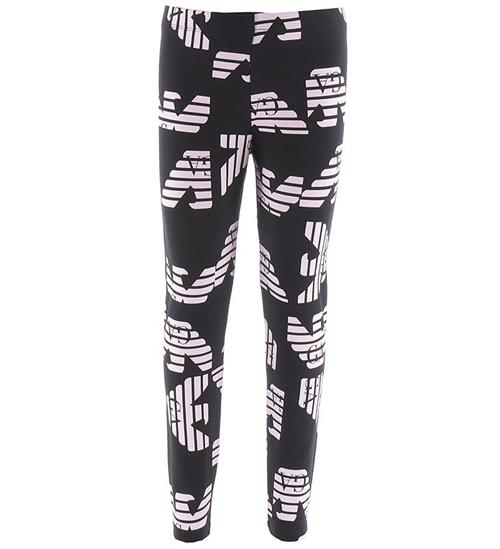 Emporio Armani Emporio Armani Leggings - Sort/Rosa m. Logoer