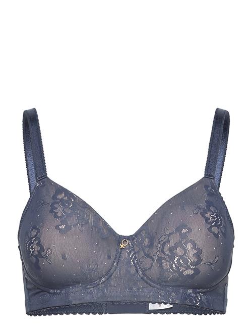 Sheer Padded Soft Bra, Misty Blue Abecita Blue