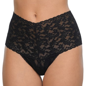 Hanky Panky Trusser Signature Lace Retro Thong Sort nylon One Size Dame