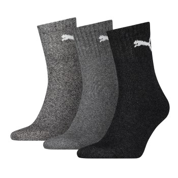 Puma Strømper 3P Short Crew Unisex Socks Grå/Sort Str 43/46