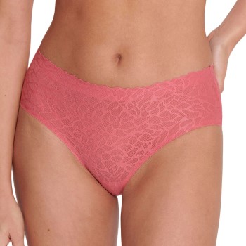 Sloggi Trusser ZERO Feel Lace 2.0 High Waist Brief Rosa X-Small Dame