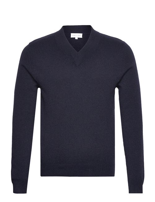 Davida Cashmere Man Chunky V-Neck Sweater Davida Cashmere Navy