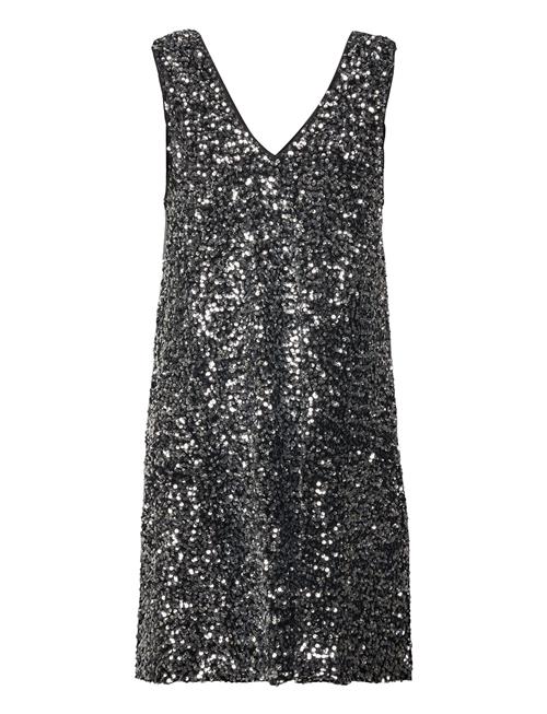 Object Objkinne Mira S/L Sequin Dress 129 Div Object Grey