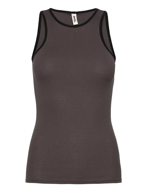 Se Enkel Studio Eswalmue Tank Top Contrast F Enkel Studio Brown ved Booztlet