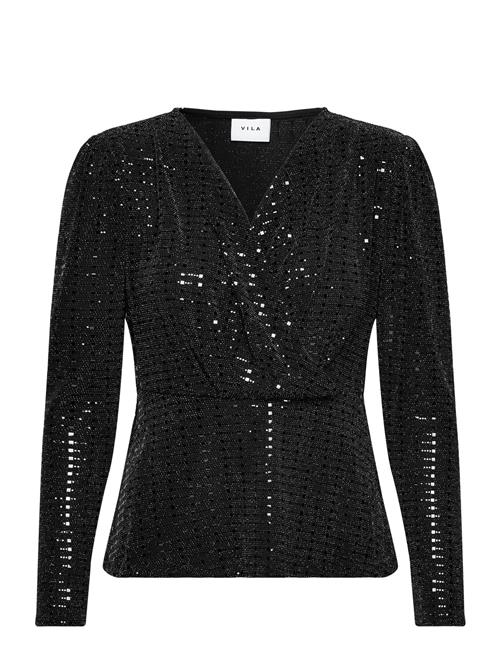 Se Vila Vifeste L/S Top/Ln Vila Black ved Booztlet