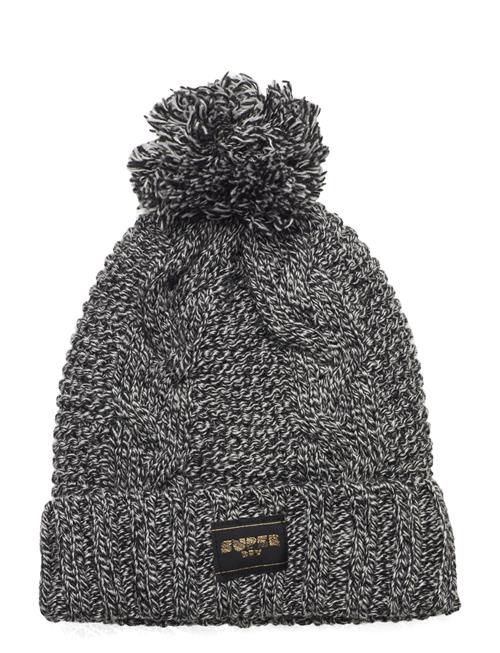 Superdry Cable Knit Beanie Hat Superdry Grey