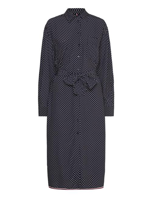 Polkadot Midi Shirt Dress Ls Tommy Hilfiger Black