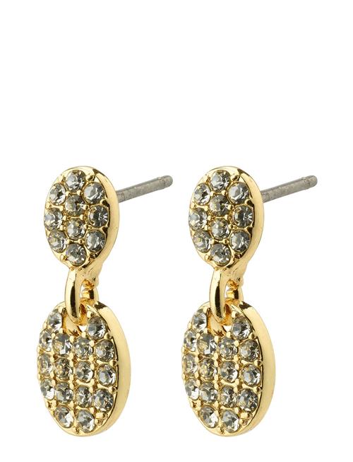 Se Pilgrim Beat Recycled Crystal Earrings Pilgrim Gold ved Booztlet