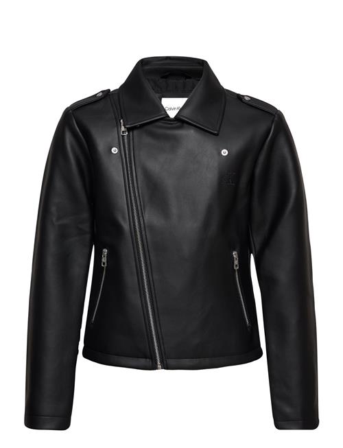 Calvin Klein Faux Leather Jacket Calvin Klein Black