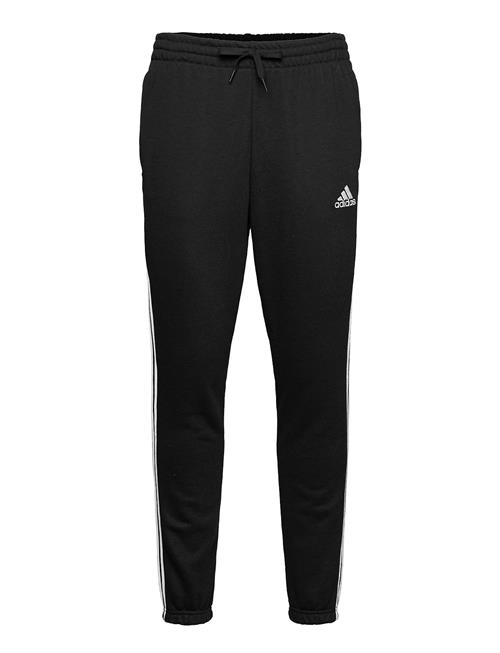 Se Essentials French Terry Tapered 3-Stripes Joggers Adidas Sportswear Black ved Booztlet