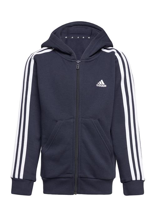 Se adidas Sportswear U 3S Fl Fz Hood Adidas Sportswear Navy ved Booztlet