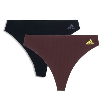 adidas Trusser 2P BOS Micro Cut Free Thong Multi Sort/brun Large Dame