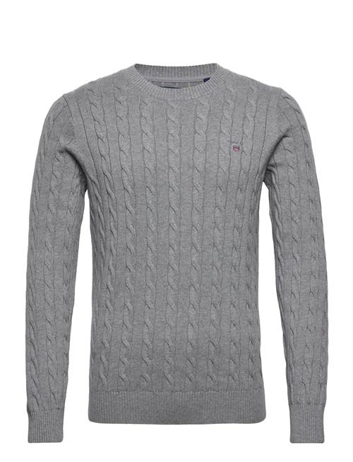 GANT Cotton Cable C-Neck GANT Grey