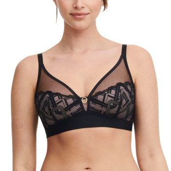 Chantelle Bh Corsetry Embroidery Wirefree Support Bra Sort B 85 Dame