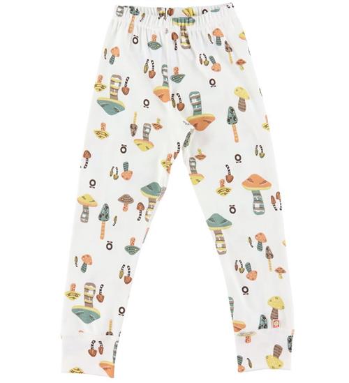 Se Katvig Katvig Leggings - Hvid m. Svampe ved KidsWorld